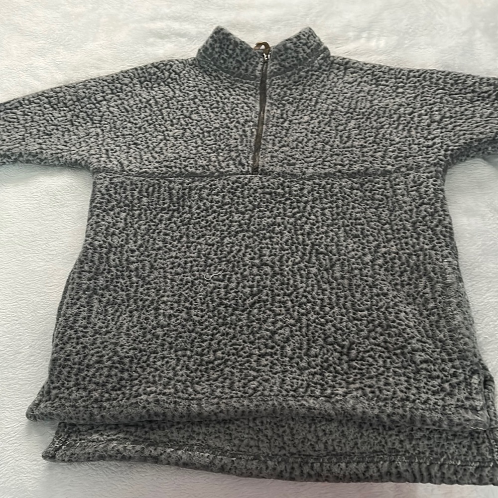 Grey Time and tru teddy jacket with pockets